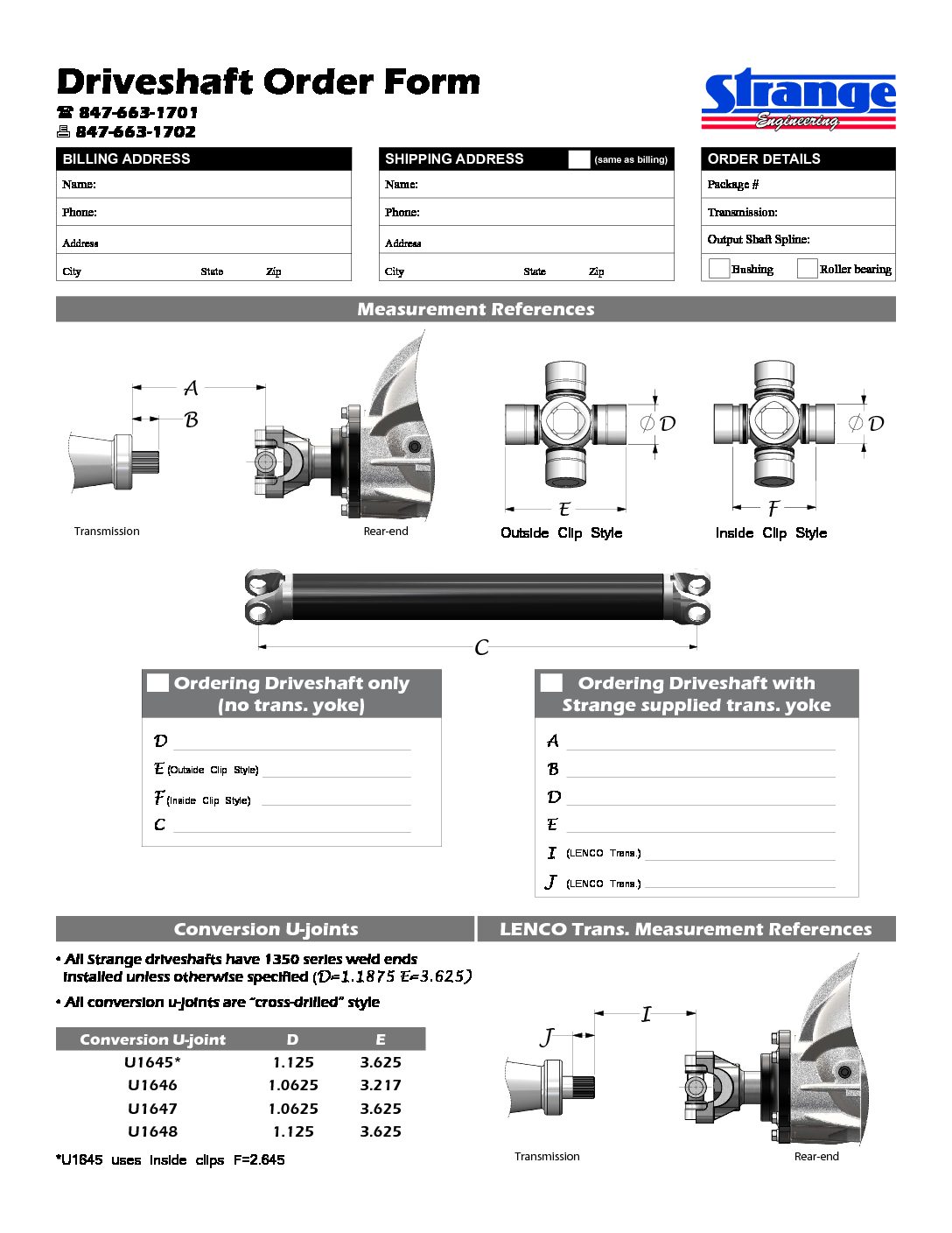 Chromoly Driveshaft 3" U1702 - Image 3